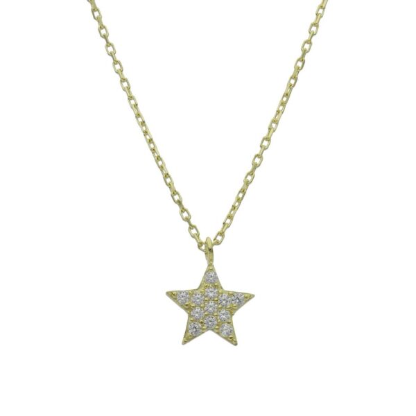 Gargantilla oro 18kl estrella circonitas