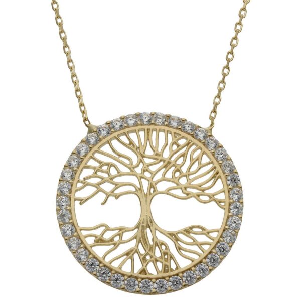 Gargantilla oro 18kl arbol de la vida - 20mm
