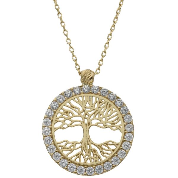 Gargantilla oro 18kl arbol de la vida - 16mm