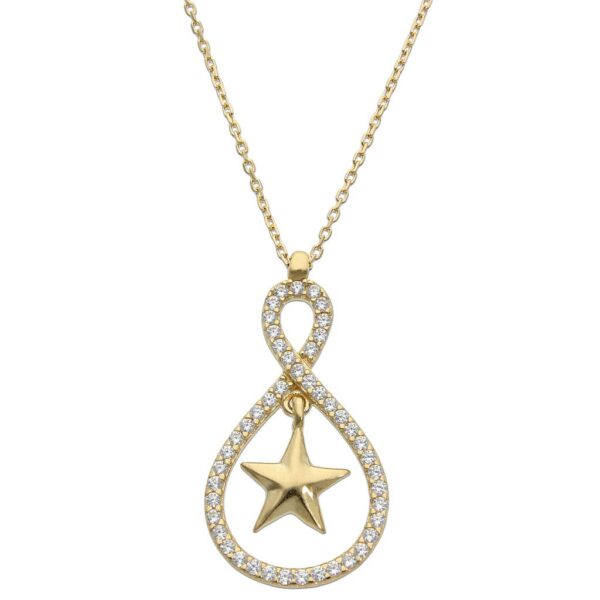 Gargantilla oro 18kl estrella circonitas