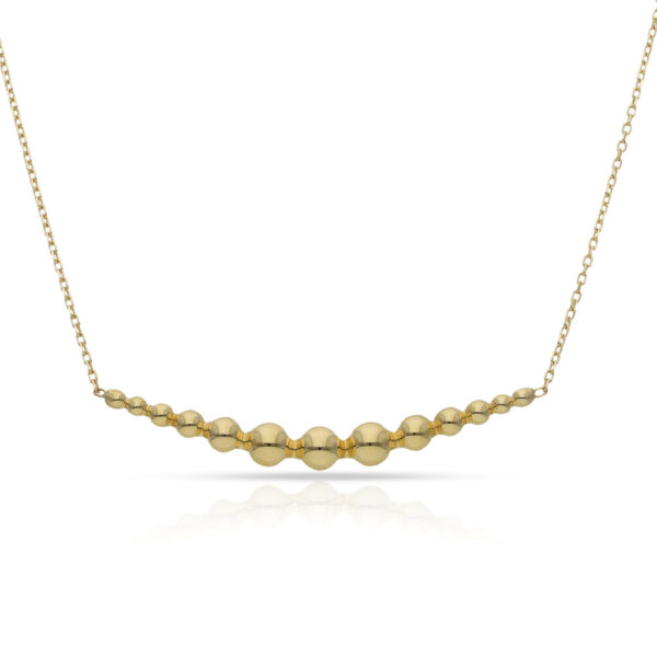 Gargantilla oro 18kl medias bolas