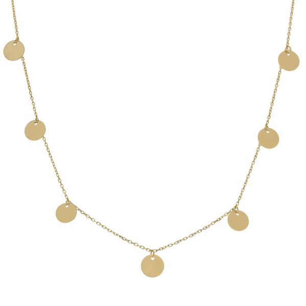 Gargantilla oro 18kl mini charms circulos