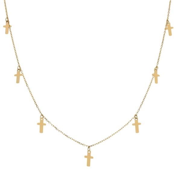 Gargantilla oro 18kl charms cruces