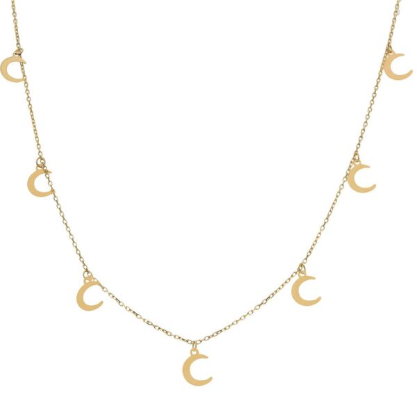 Gargantilla oro 18kl charms lunas