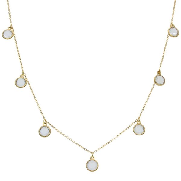 Gargantilla oro 18kl mini charms circonitas