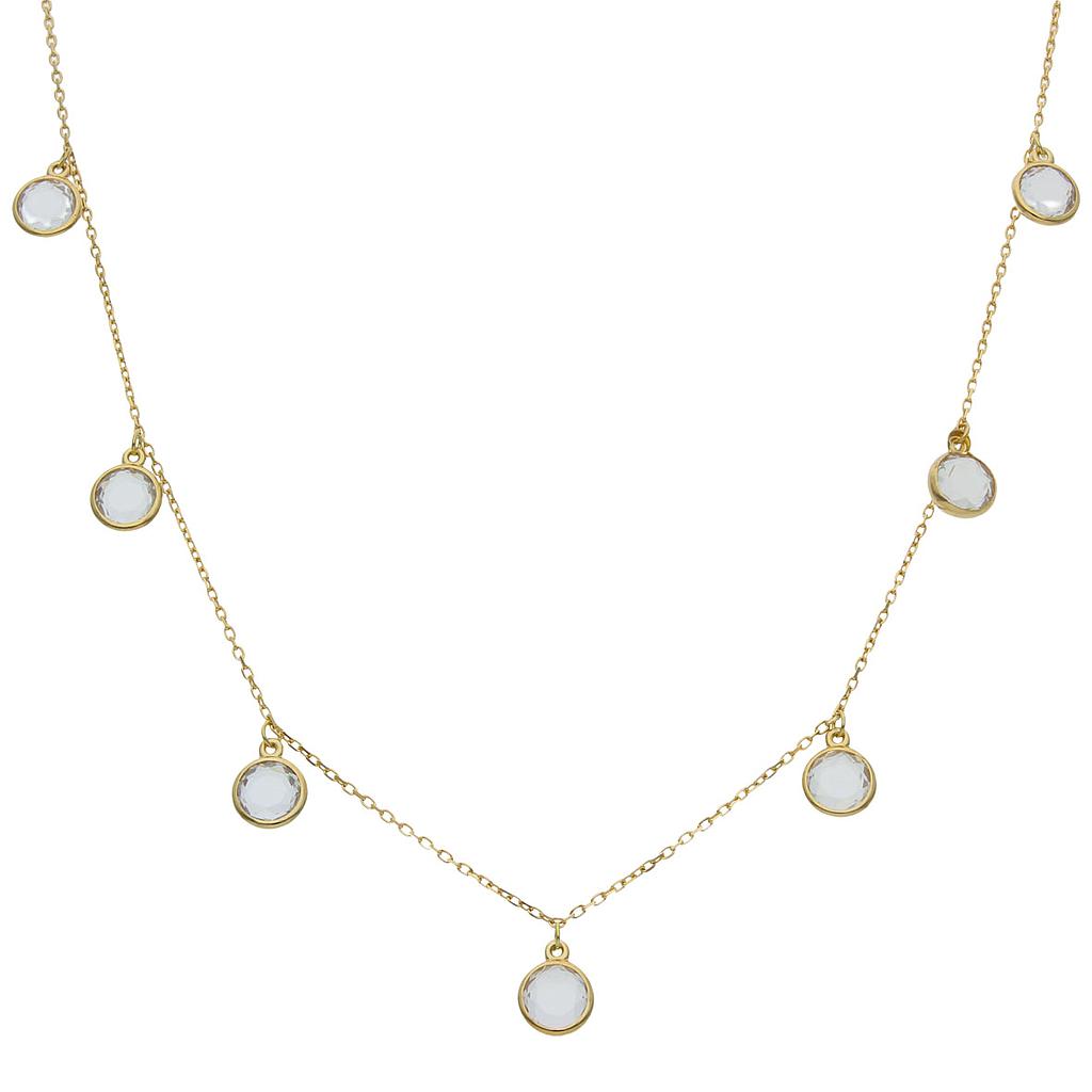 Gargantilla oro 18kl mini charms circonitas