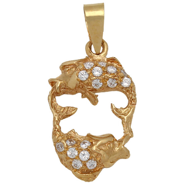 Colgante oro 18kl horoscopo piscis