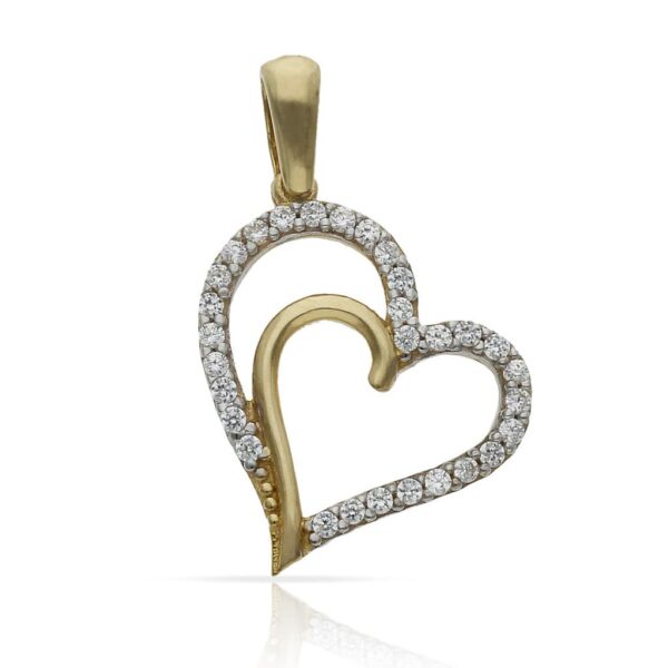 Colgante oro 18kl corazones