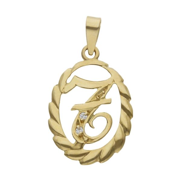 Colgante oro 18kl letra circonitas