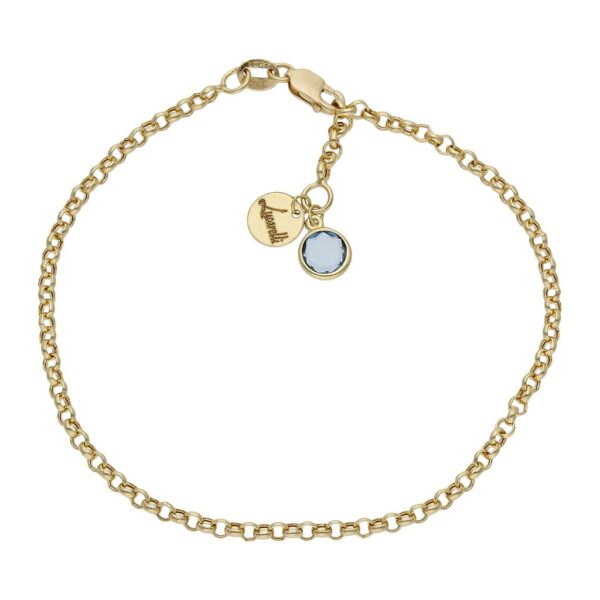 Pulsera mi historia oro 18kl 2.50mm - azul