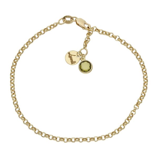 Pulsera mi historia oro 18kl 2.50mm - verde