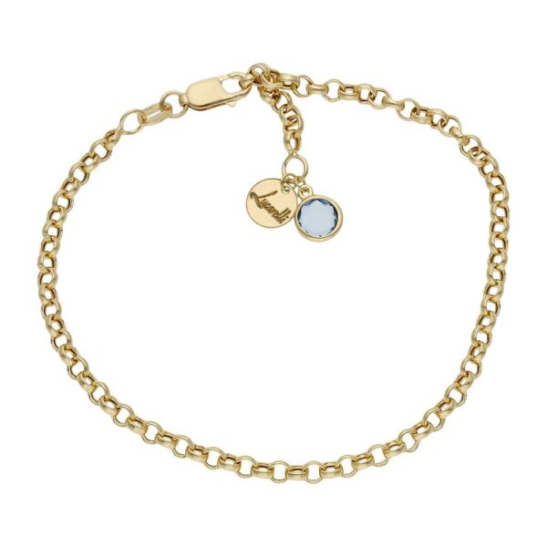 Pulsera mi historia oro 18kl 3mm - azul