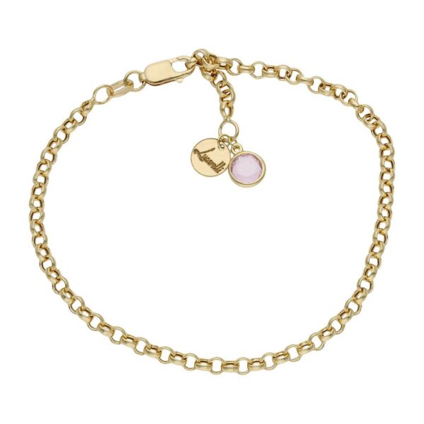 Pulsera mi historia oro 18kl 3mm - rosa
