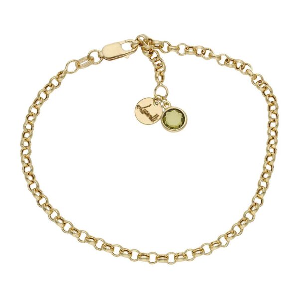 Pulsera mi historia oro 18kl 3mm - verde