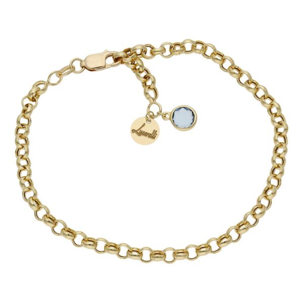 Pulsera mi historia oro 18kl 4mm - azul
