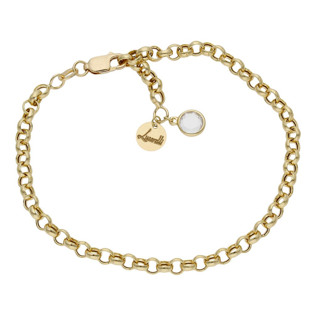 Pulsera mi historia oro 18kl 4mm - circonita