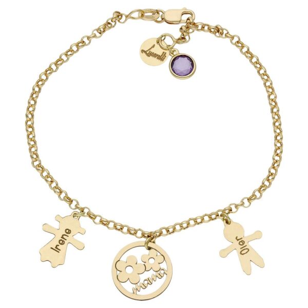 Pulsera mi historia oro 18kl mama