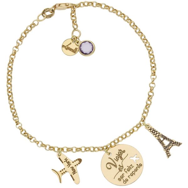 Pulsera mi historia oro 18kl mi mundo