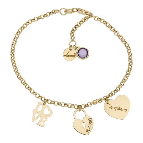 Pulsera mi historia oro 18kl love