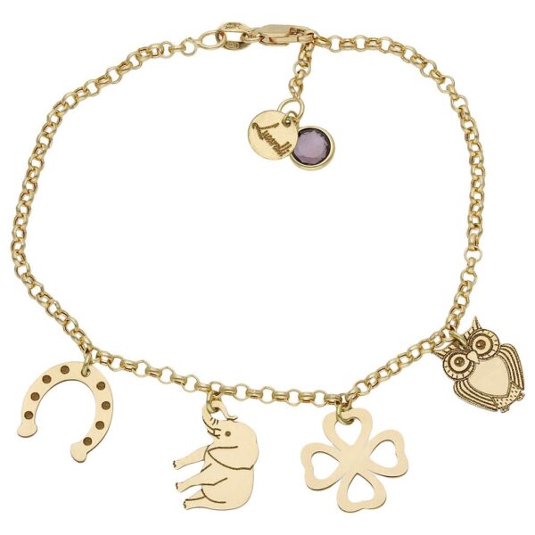 Pulsera mi historia oro 18kl suerte