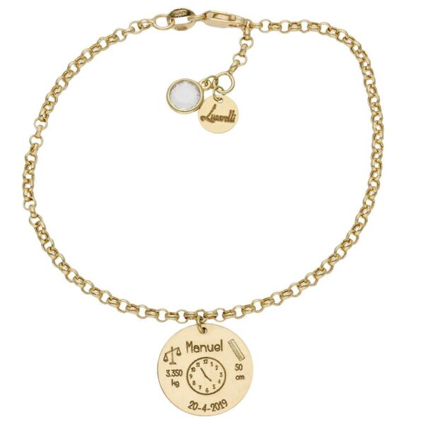 Pulsera mi historia oro 18kl natalicio