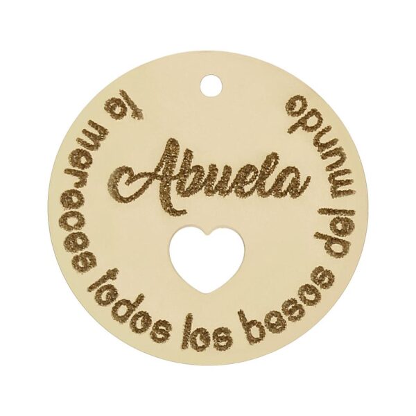 Mi historia - abalorio oro 18kl frase abuela