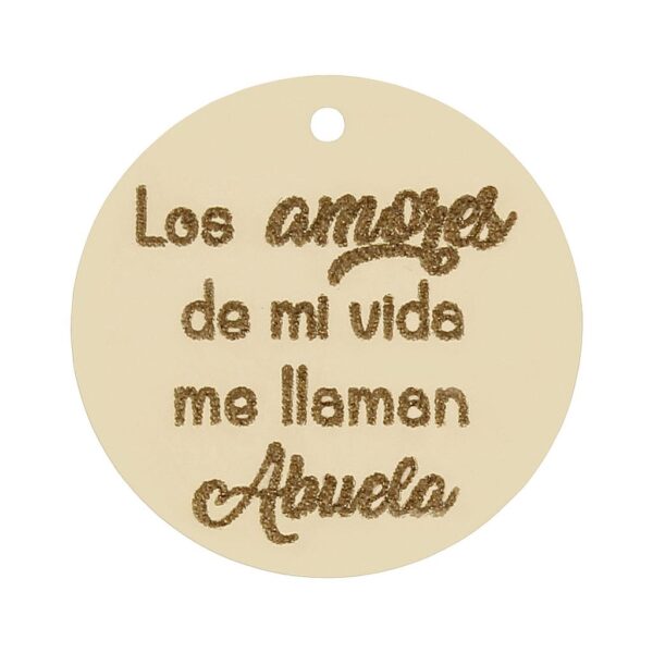 Mi historia - abalorio oro 18kl frase amores
