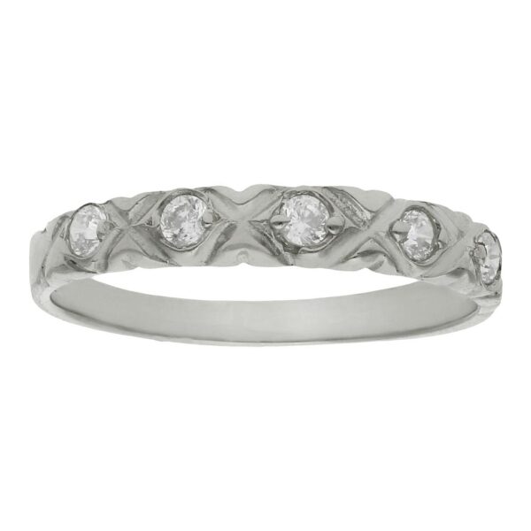 Sortija oro blanco 18kl diamantes