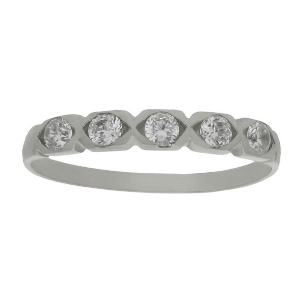 Sortija oro blanco 18kl diamantes