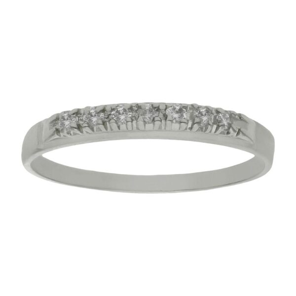 Sortija oro blanco 18kl diamantes