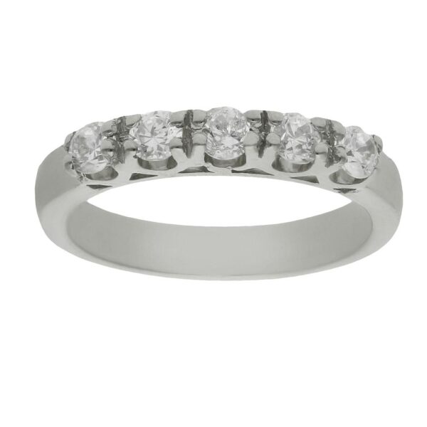 Sortija oro blanco 18kl diamantes