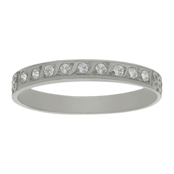 Sortija oro blanco 18kl diamantes