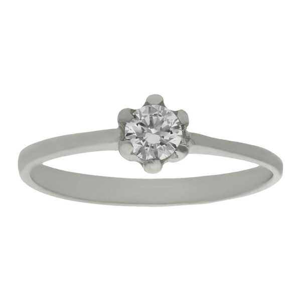 Sortija oro blanco 18kl diamantes