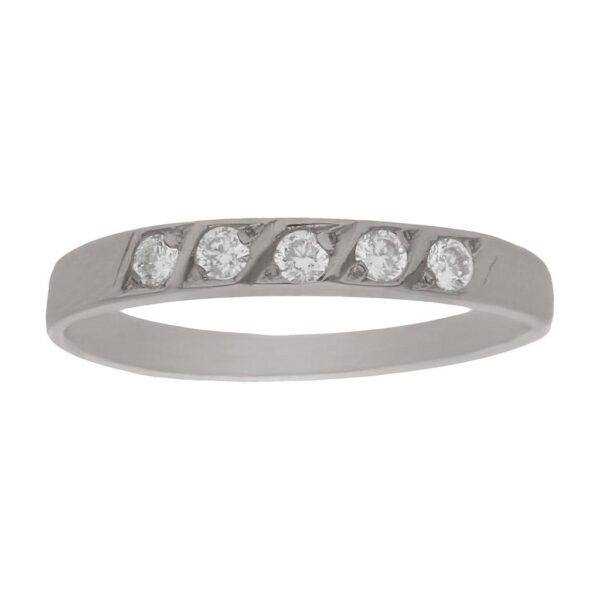 Sortija oro blanco 18kl diamantes