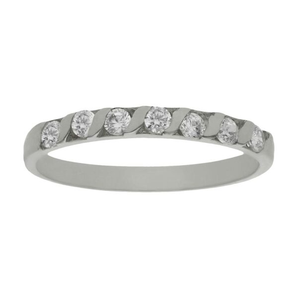 Sortija oro blanco 18kl diamantes