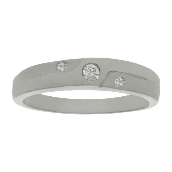 Sortija oro blanco 18kl diamantes