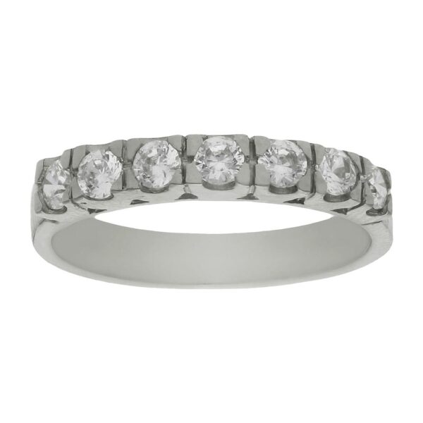 Sortija oro blanco 18kl diamantes