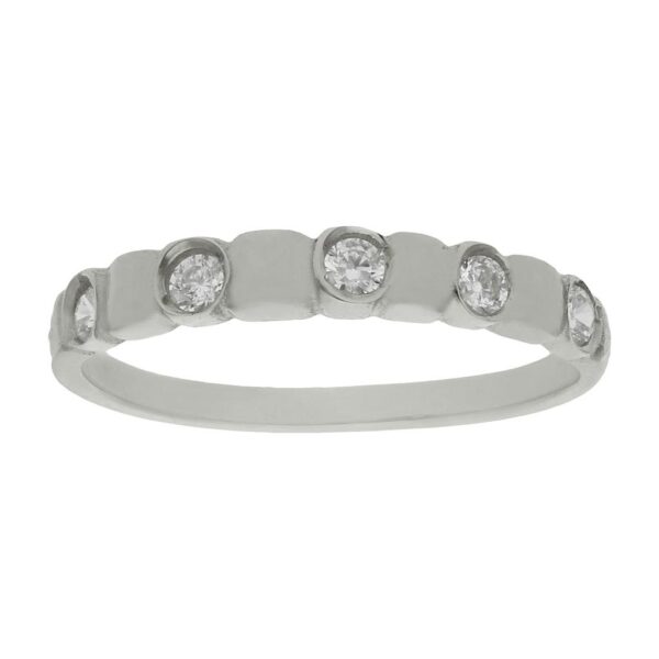 Sortija oro blanco 18kl diamantes