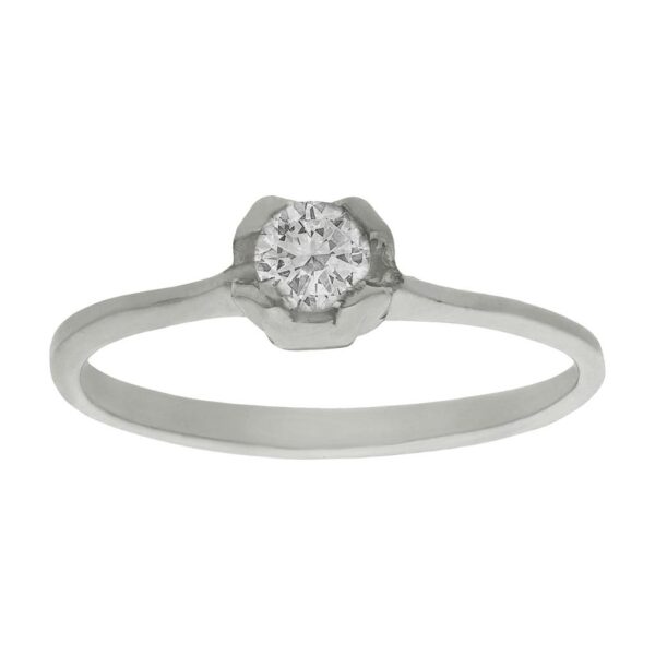 Sortija oro blanco 18kl diamante
