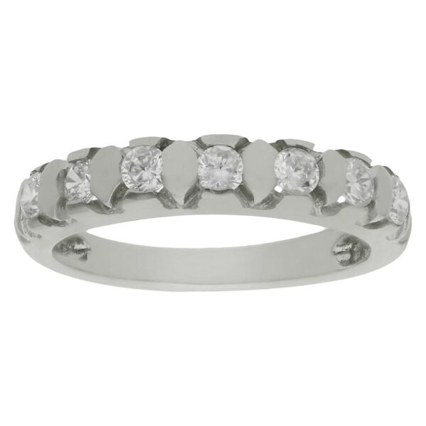 Sortija oro blanco 18kl diamantes