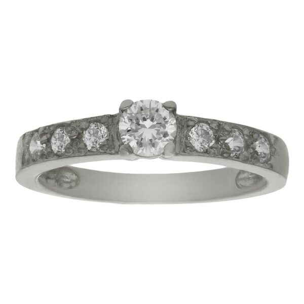 Sortija oro blanco 18kl diamantes