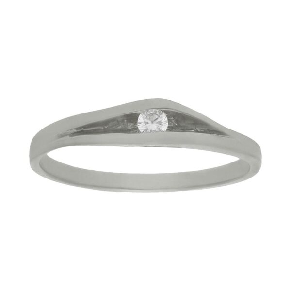 Sortija oro blanco 18kl diamante