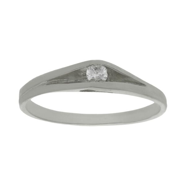 Sortija oro blanco 18kl diamante