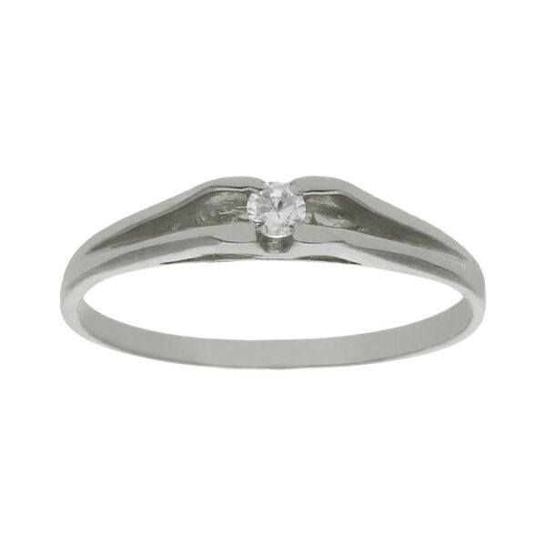 Sortija oro blanco 18kl diamante