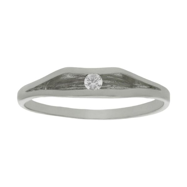 Sortija oro blanco 18kl diamante