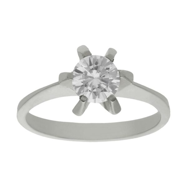 Sortija oro blanco 18kl diamante