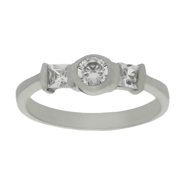 Sortija diamantes oro blanco 18kl