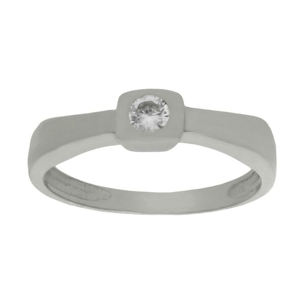 Sortija diamante oro blanco 18kl