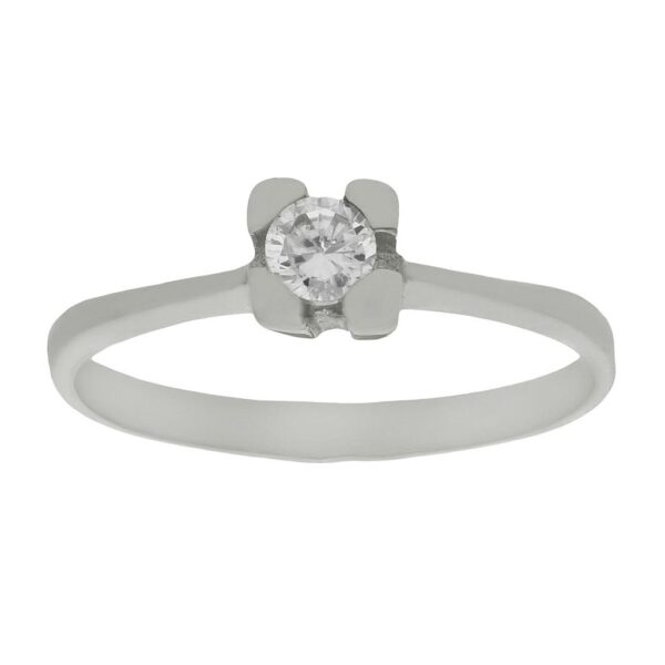 Sortija oro blanco 18kl diamante