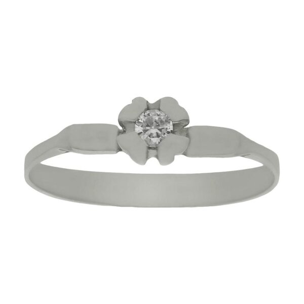 Sortija diamante oro blanco 18kl